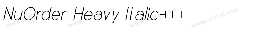 NuOrder Heavy Italic字体转换